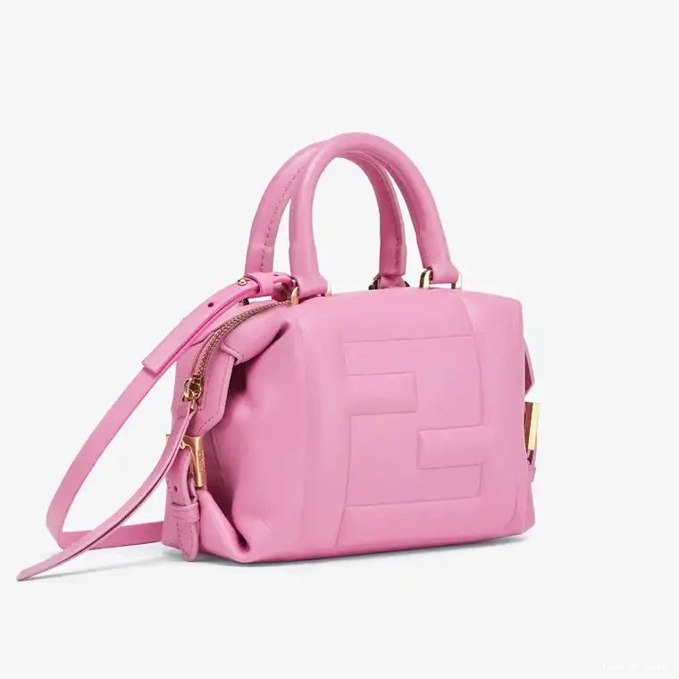 Cheap Bag FF Cube Mini Pink In Leather Nappa Fendi 0213