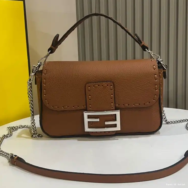 Affordable Selleria Cuoio Fendi Brown Romano Baguette In Bag Leather Mini 0210