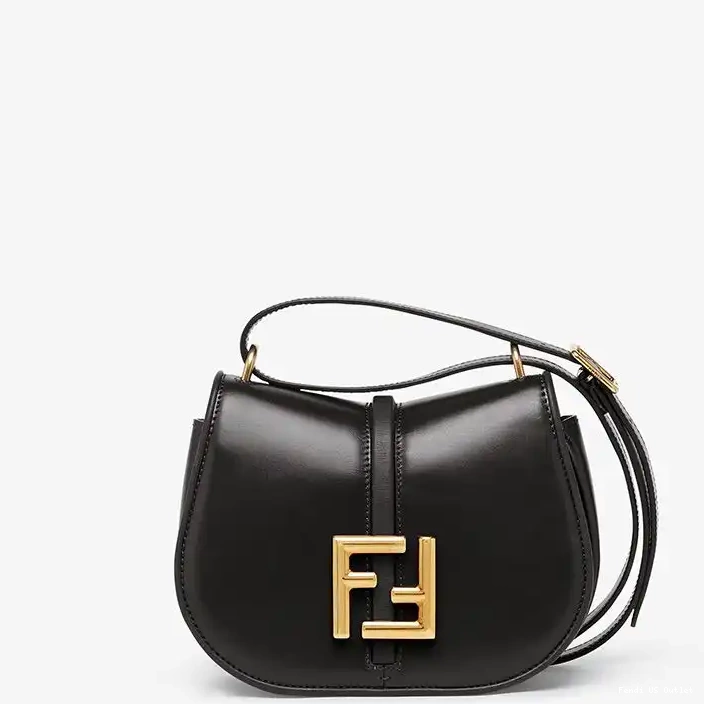 Affordable Bag Leather In C'mon Mini Black Calf Fendi 0211