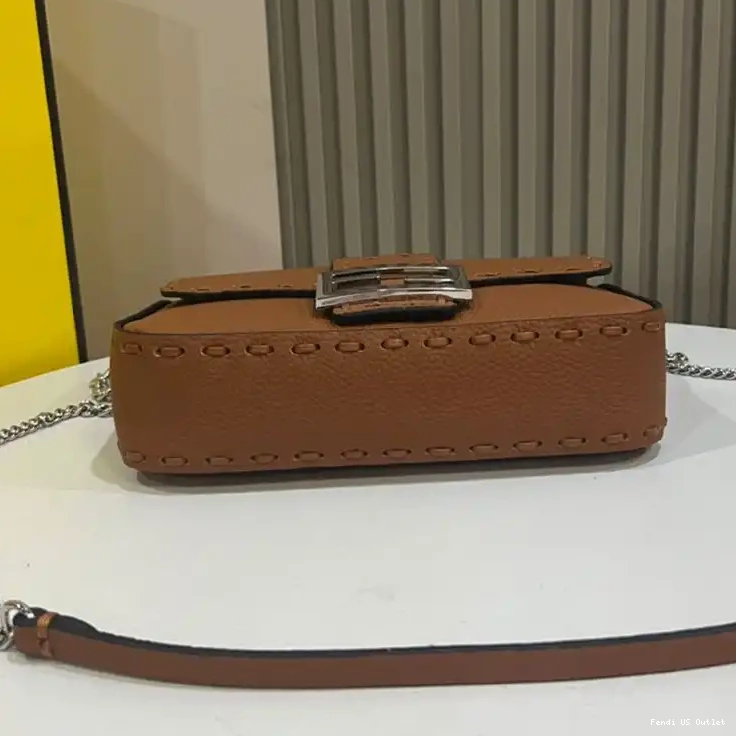 Affordable Selleria Cuoio Fendi Brown Romano Baguette In Bag Leather Mini 0210