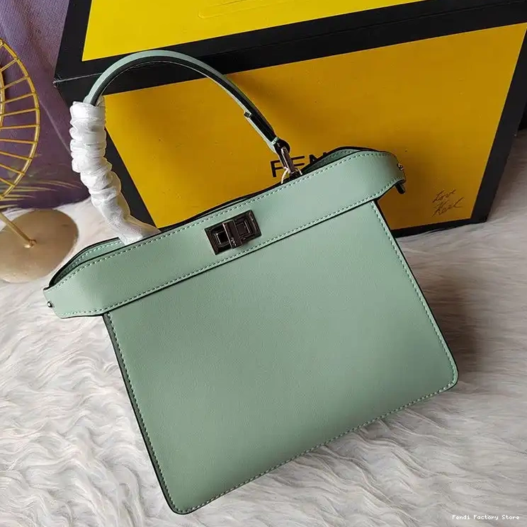 Affordable Green ISeeU Peekaboo Fendi Bag Leather Petite In Nappa 0208