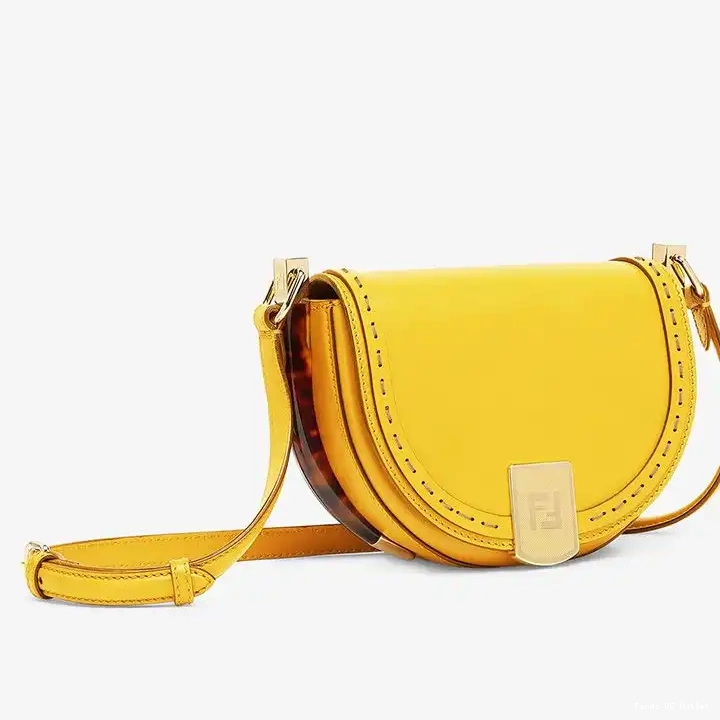 Cheap Bag Calf Fendi Yellow Moonlight Leather Logo In ROMA 0220